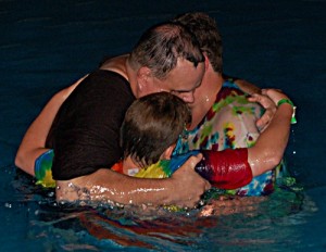 Nathan and Noah after baptism